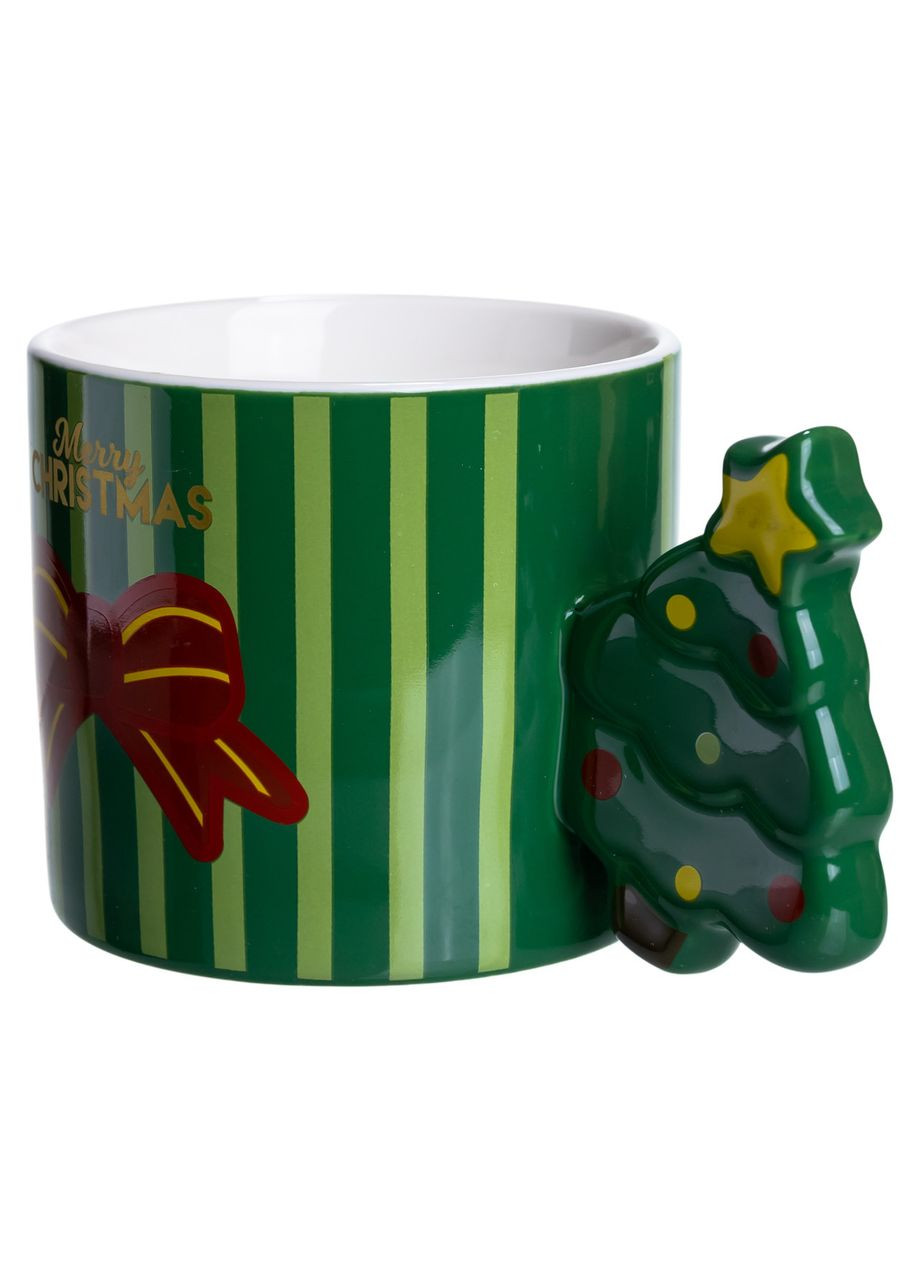 Чашка фарфоровая новогодняя Merry Christmas 350 (мл) Зеленая FM-CS-51GR Yiwu (370969091)