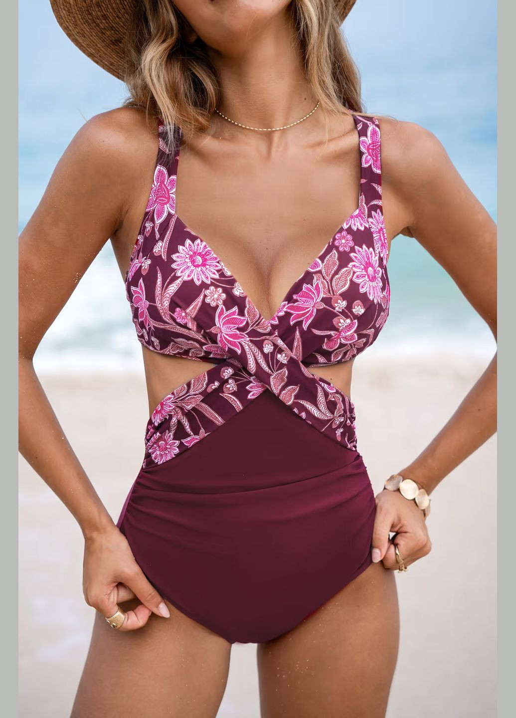 Комбинированный летний купальник CUPSHE