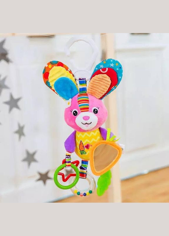 Мягкая развивающая игрушка-подвеска С 54396 Зайка Happy Monkey (327217286)
