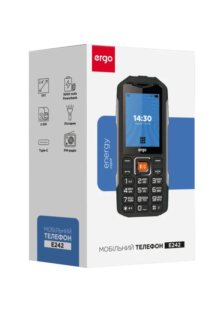 Мобільний телефон E242 Black Ergo (391788749)