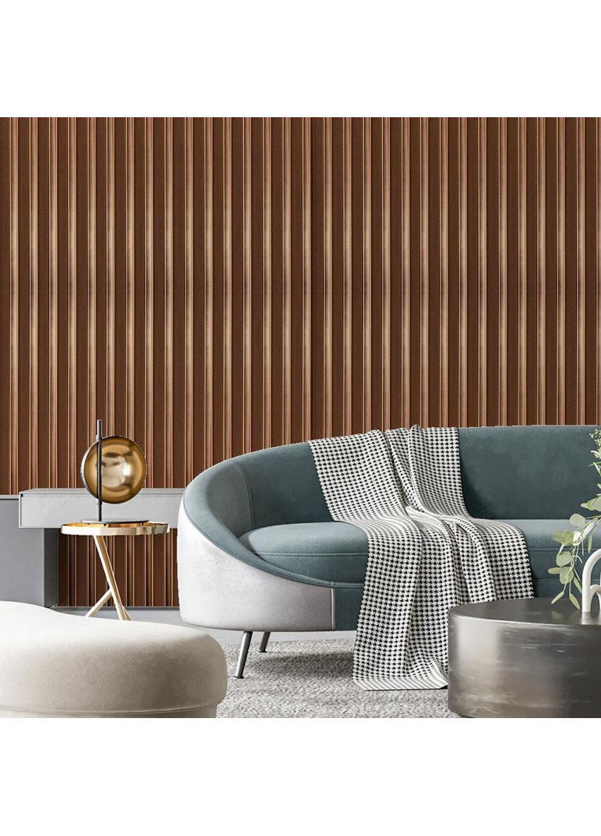 Рельс декоративный PS 2900х120х20мм Под коричневую кожу с бронзой SW-00002147- Sticker Wall (353968005)