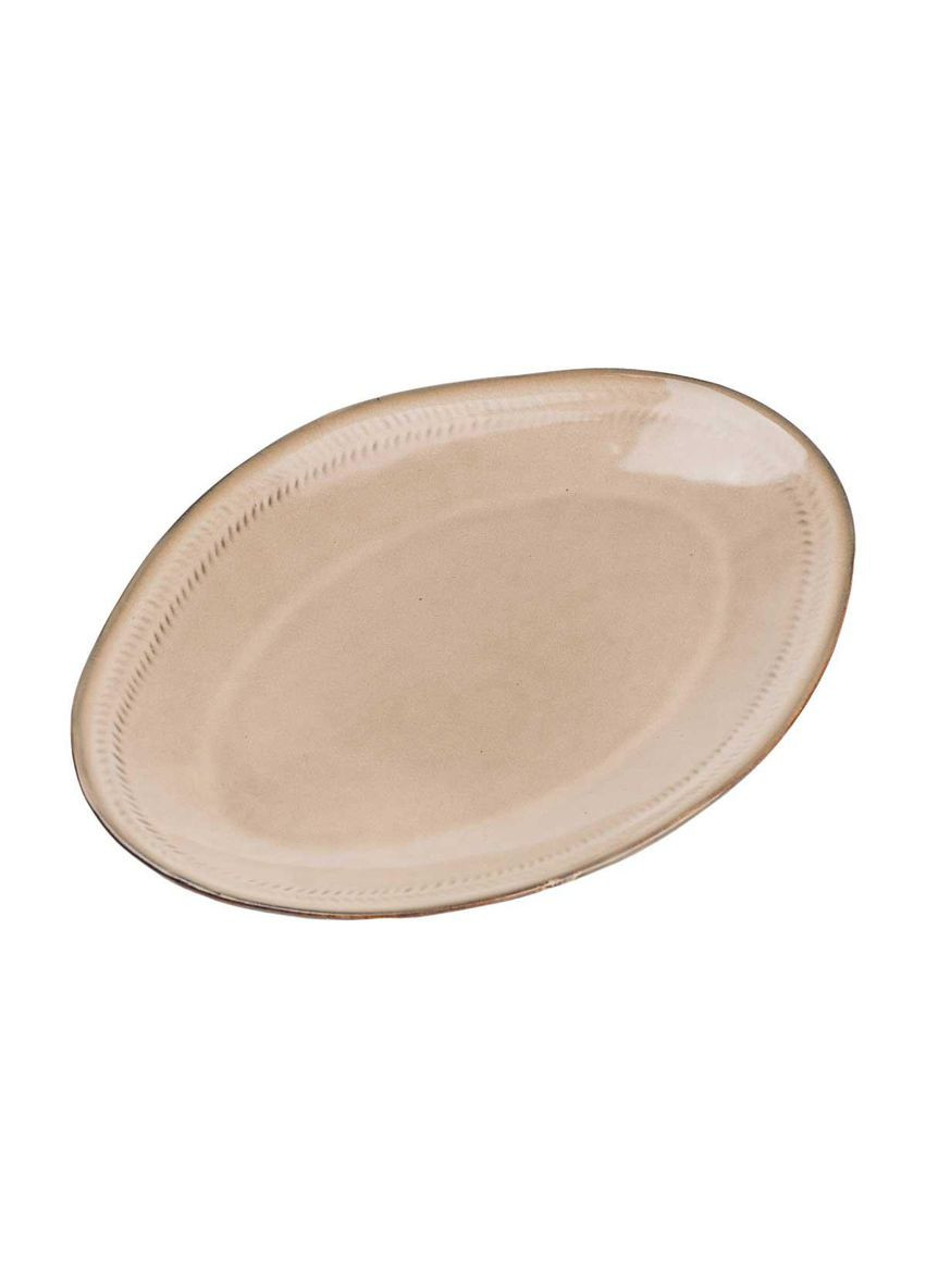 Блюдо сервировочное овальное 33.5х23 см фарфоровое, бежевое HP23380 TS Kitchen (368767519)