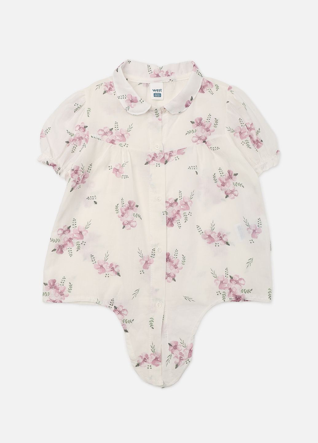 Молочная блузка West летняя