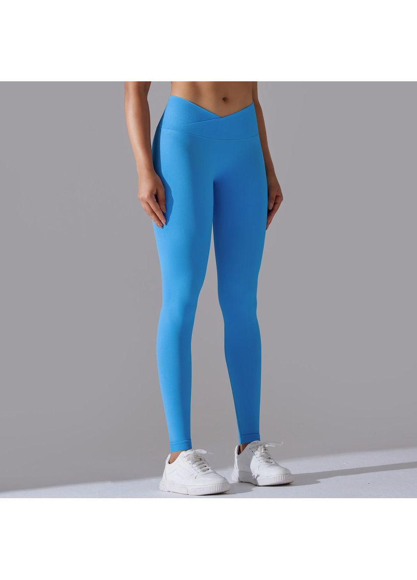 Лосини жіночі фітнес з ефектом push-up V-образним поясом No Brand (353302944)