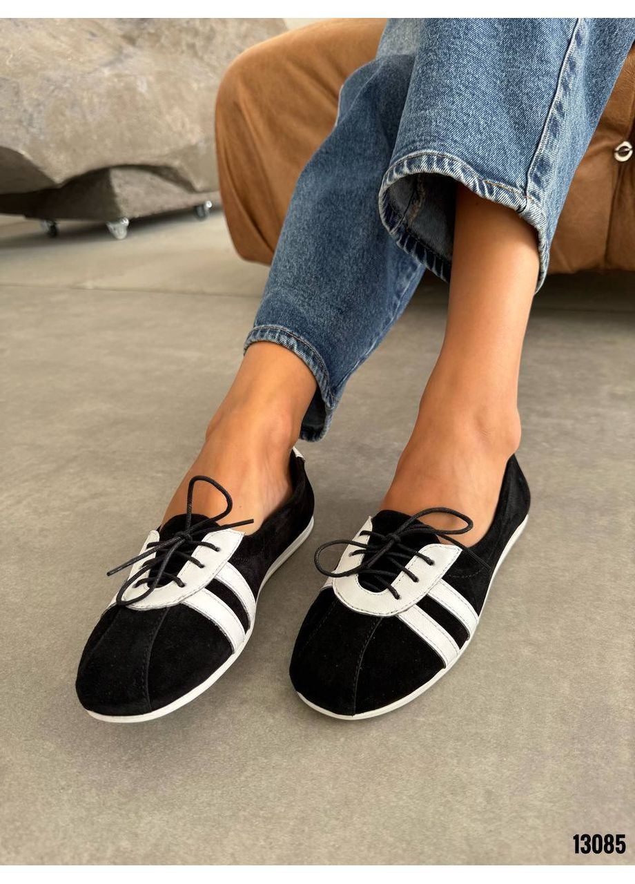 Чорні чорно-білі кеди Helen