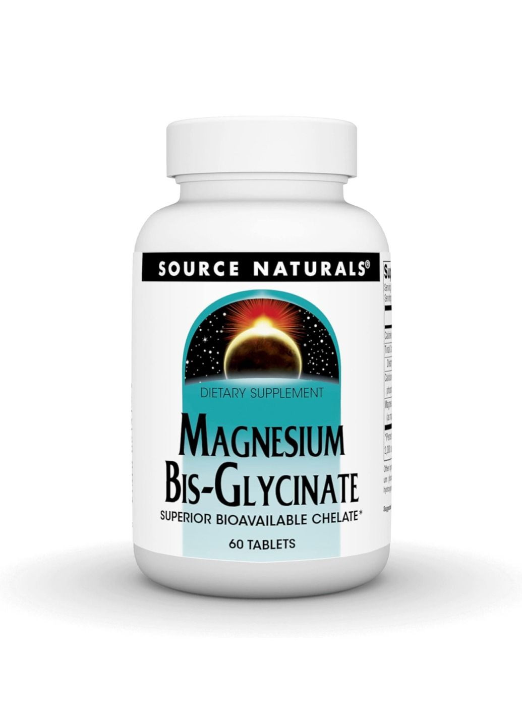 Магній Magnesium Bis-Glycinate - 60 tabs Source Naturals (280916961)