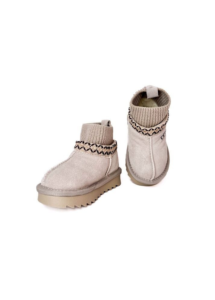 Бежевые зимние аггс угги 22 г 14 см бежевый артикул з265 Paliament