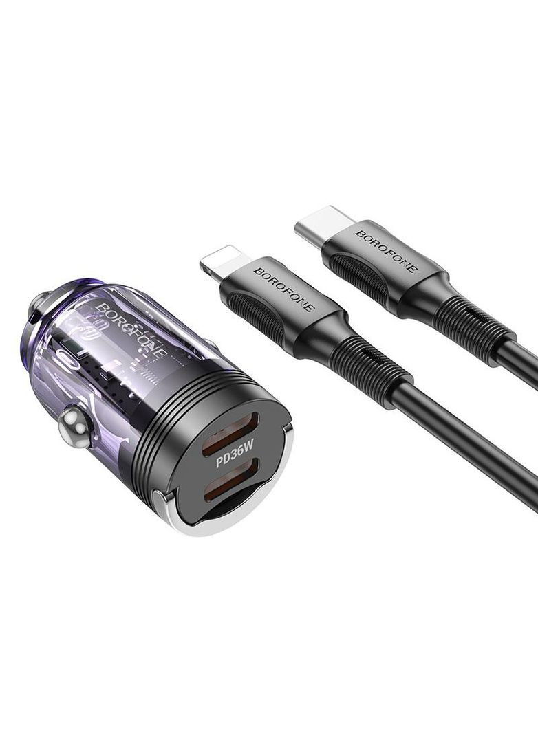 АЗП BZ29B Outstanding PD36W (2C) + Type-C to Lightning Borofone (293245221)