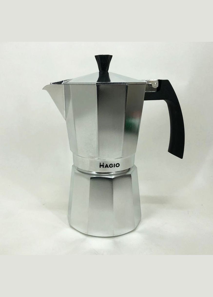Гейзерна кавоварка MG-1003 450 мл, Маленька кавоварка на 3 чашки, Кавоварки з OA-902 нержавіючої сталі Magio (349822329)