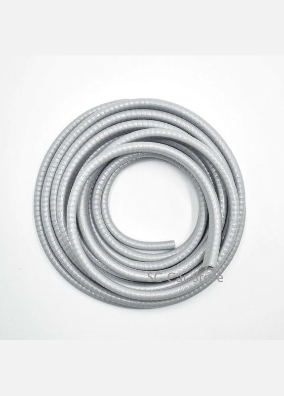 Молдинг на кромку дверей металева основа Серый 5м (6*9мм) мягкий No Brand (354747008)