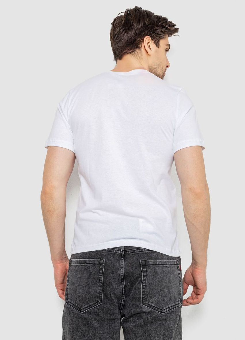Белая футболка мужская с принтом Ager 241R1908