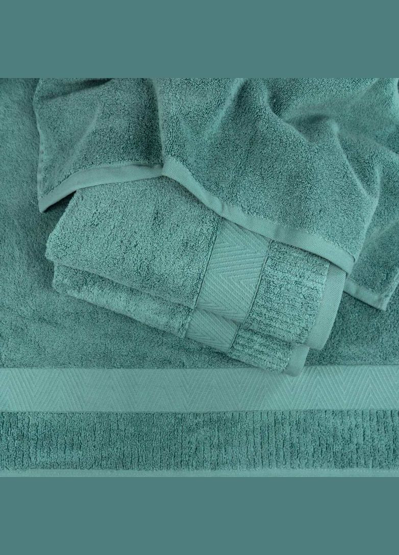 GM Textile полотенце махровое для лица и рук 40x70см премиум качества зеро твист бордюр 550г/м2 () мятный производство -