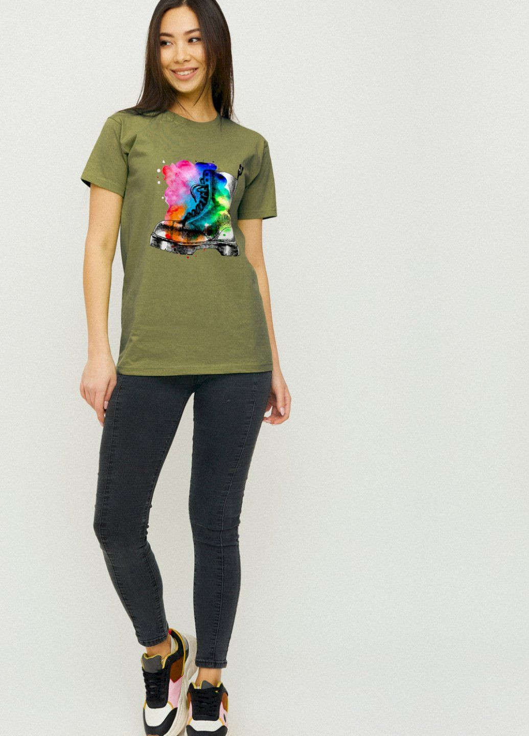 Футболка Boyfriend / дихаючий принт / YAPPI - (252386086)