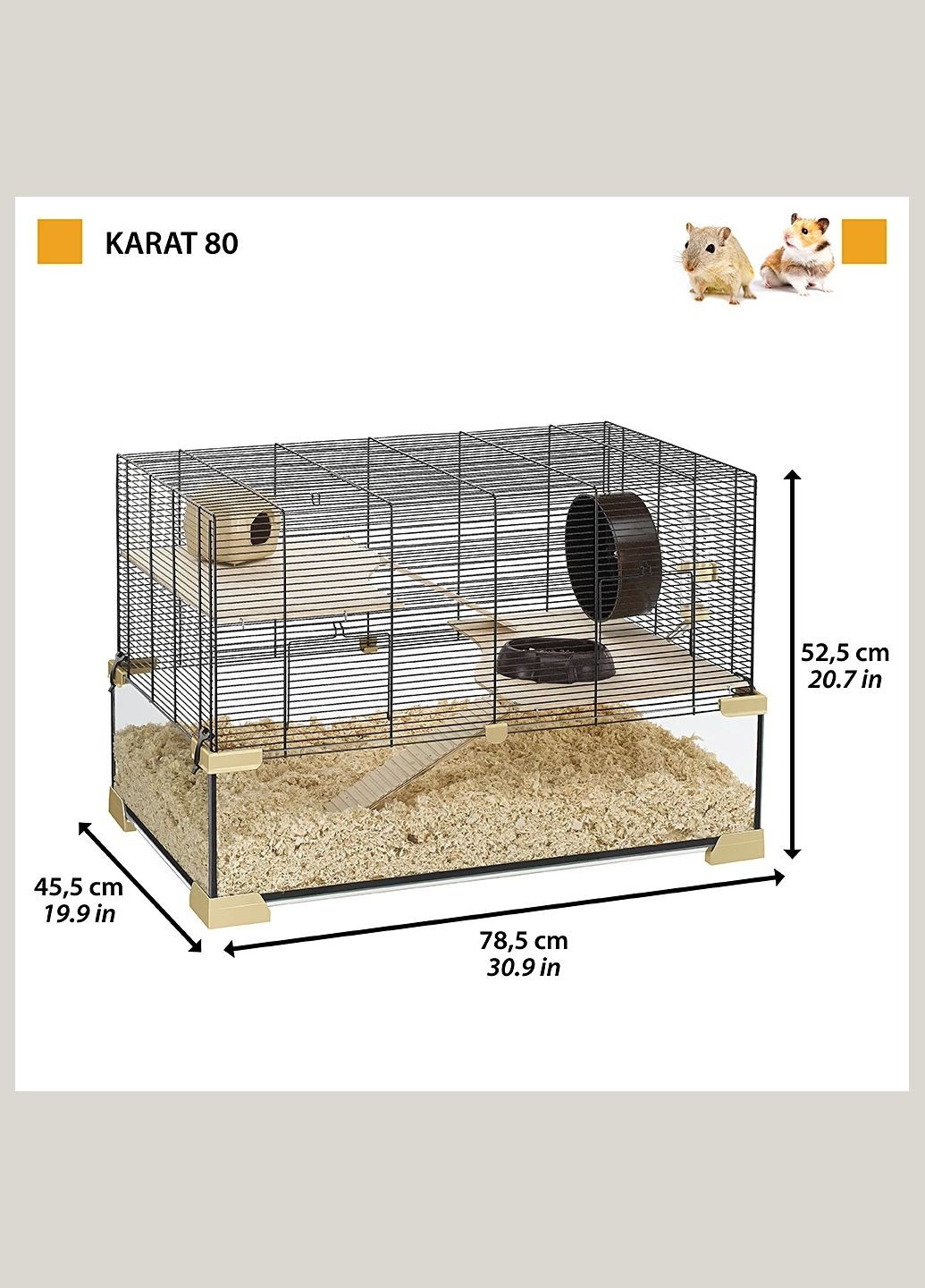 Стеклянная клетка для хомяков, мышей и грызунов Karat (Ферпласт Карат) Ferplast (297512512)