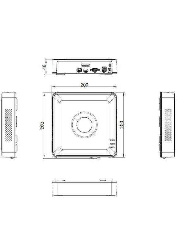 IP -відеореєстратор DS-7104NI-Q1(D) 4-канальний Hikvision (397535095)