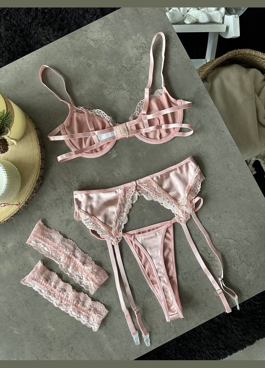 Персиковий демісезонний комплект білизни No Brand