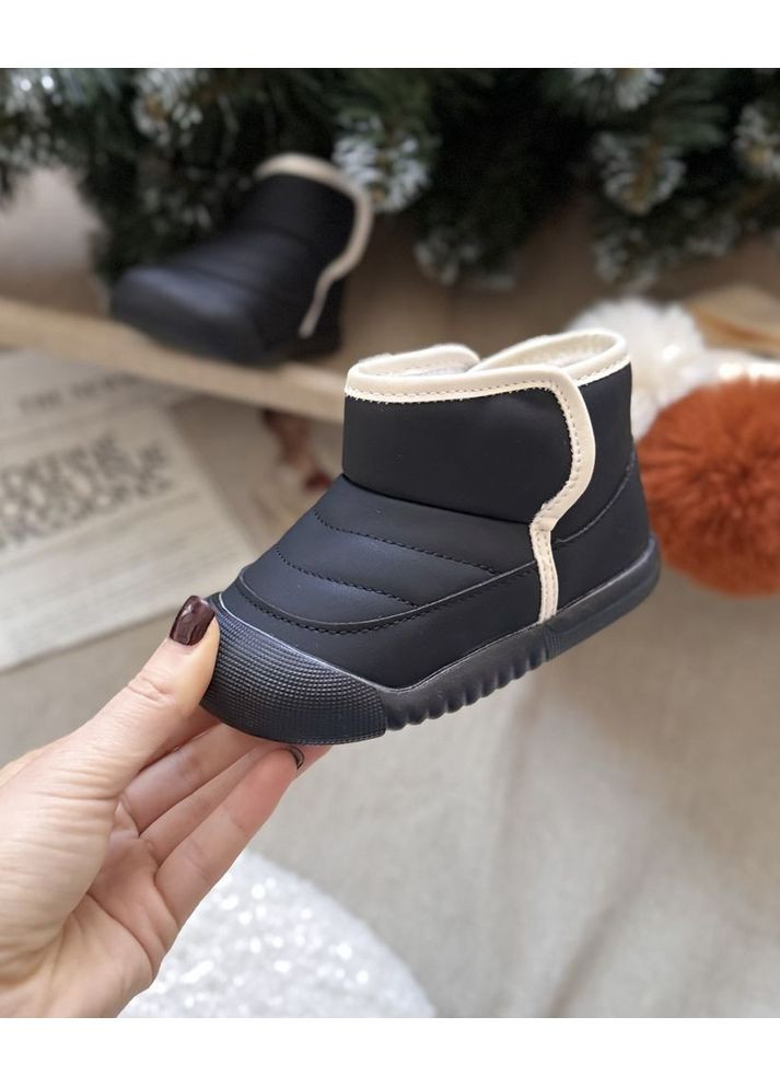 Коричневые зимние ботинки зимние детские с мехом topstar чорный No Brand