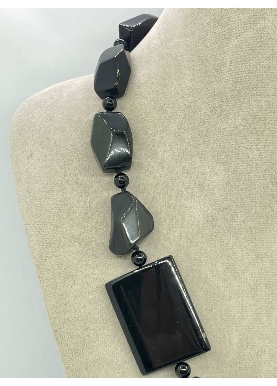 Намисто Агат 50 см Чорний (10305) No Brand (356109158)