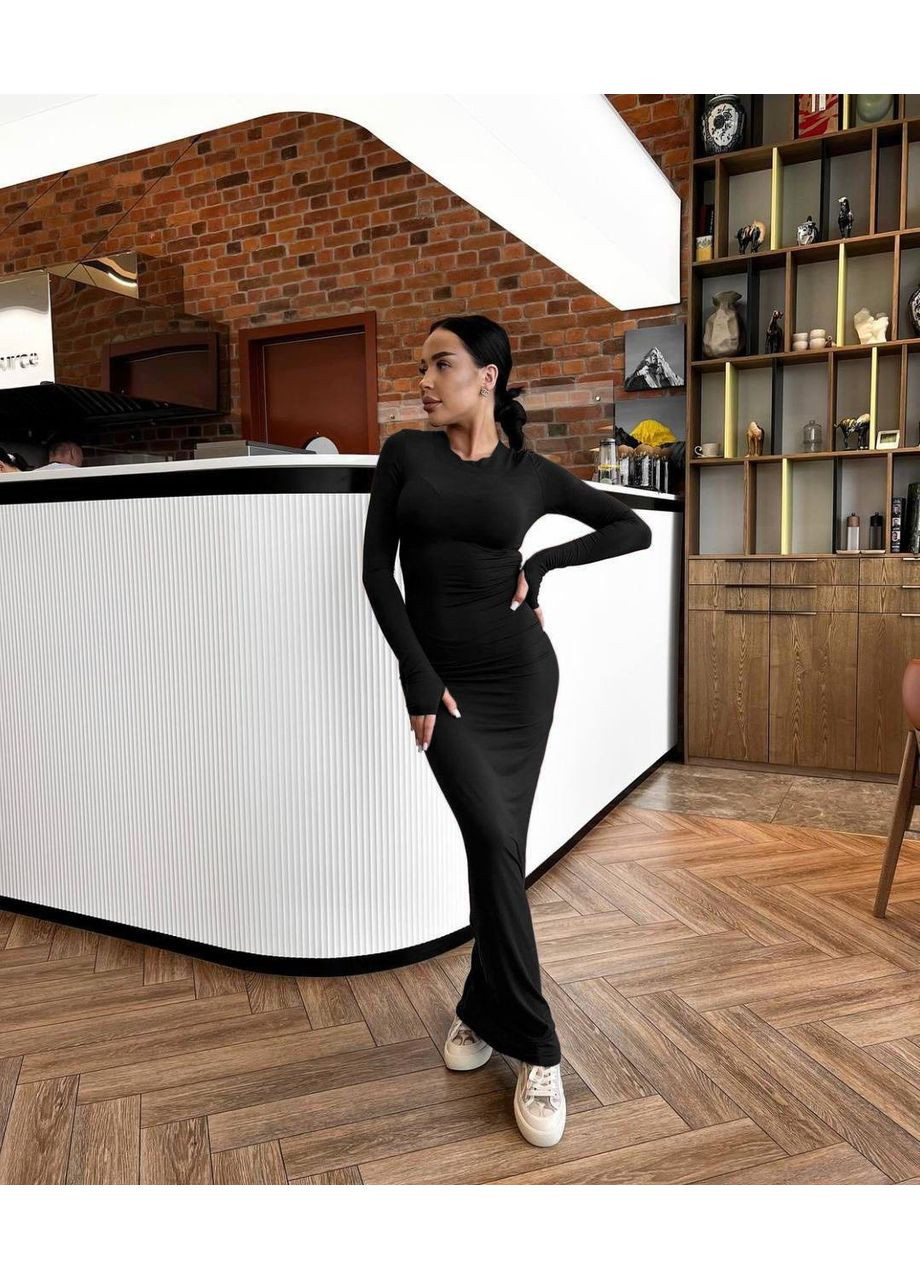 Чорна повсякденний сукня жіноча Україна однотонна