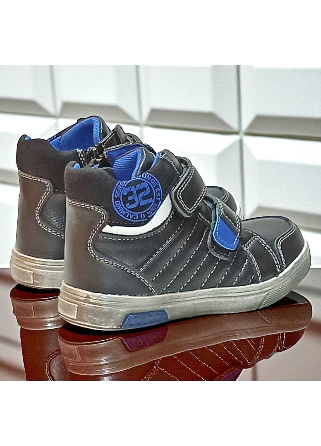 Утеплені демісезонні черевики на липучках осінні хайтопи для хлопчика на флісі Tom.M (362378426)