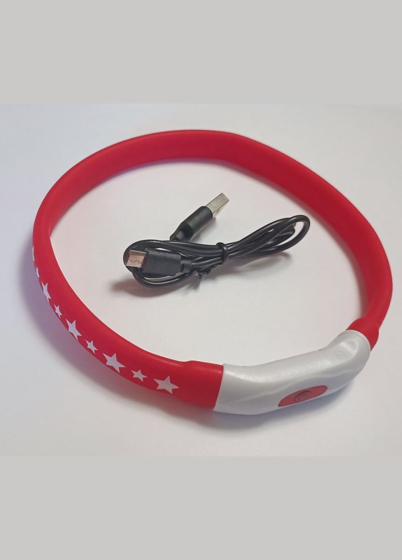 LEDнашийник для собак (з підзарядкою USB) 0174 LED-S 55 см червоний AnimAll (278308053)