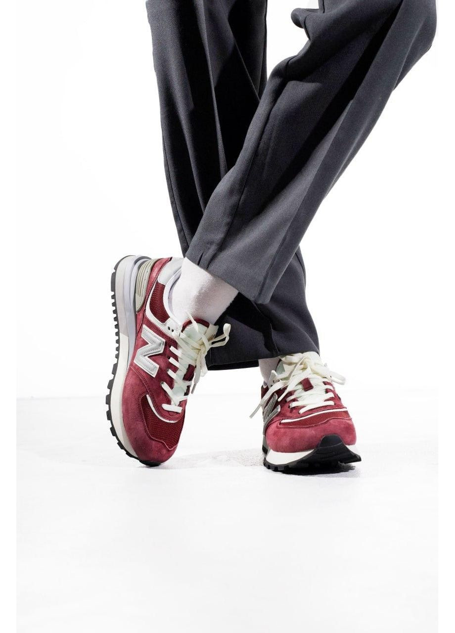 КРОССОВКИ ЖЕНСКИЕ NEW BALANCE 574 LEGACY BORDO BEIGE НЬЮ БЕЛАНС 574 No Brand бежевые демисезоны (369392983)