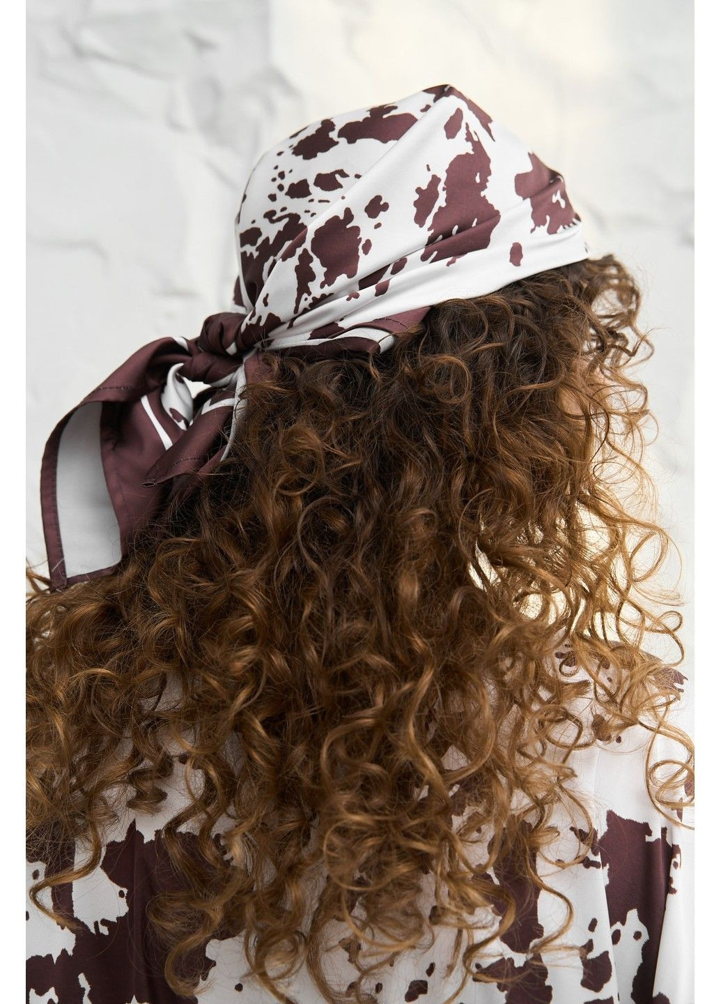 Комплект халат женский макси + платок COWBOY принтованный Handy Wear (329895802)