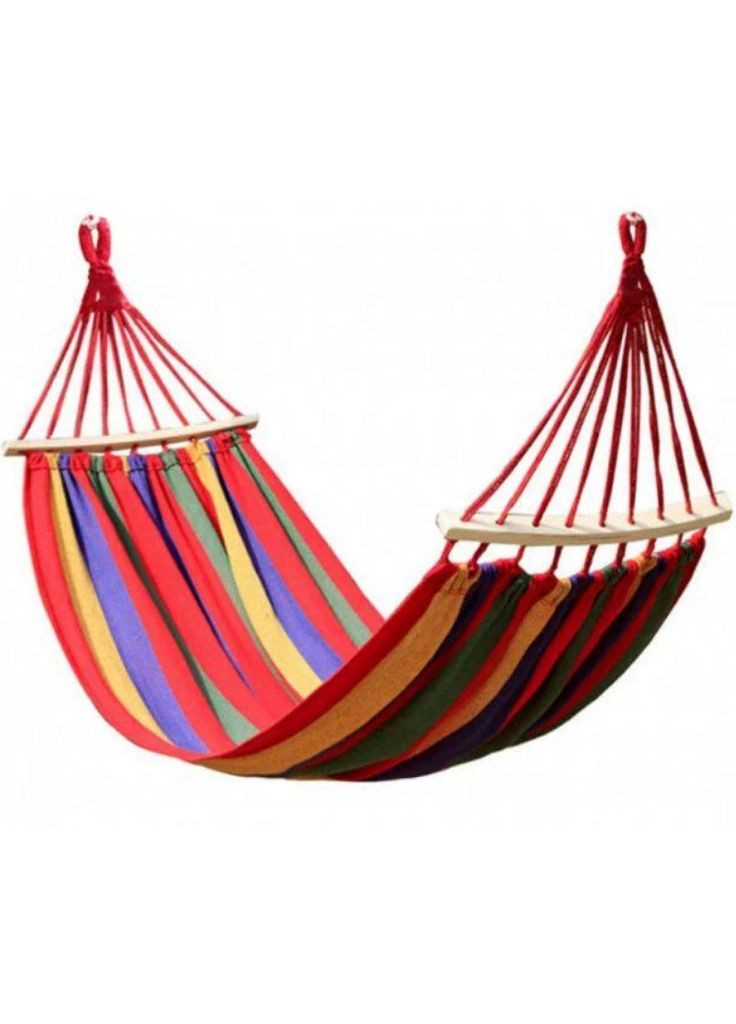 Гамак гавайський з поперечиною 200x80 см червоний (2104618619) No Brand (351363115)