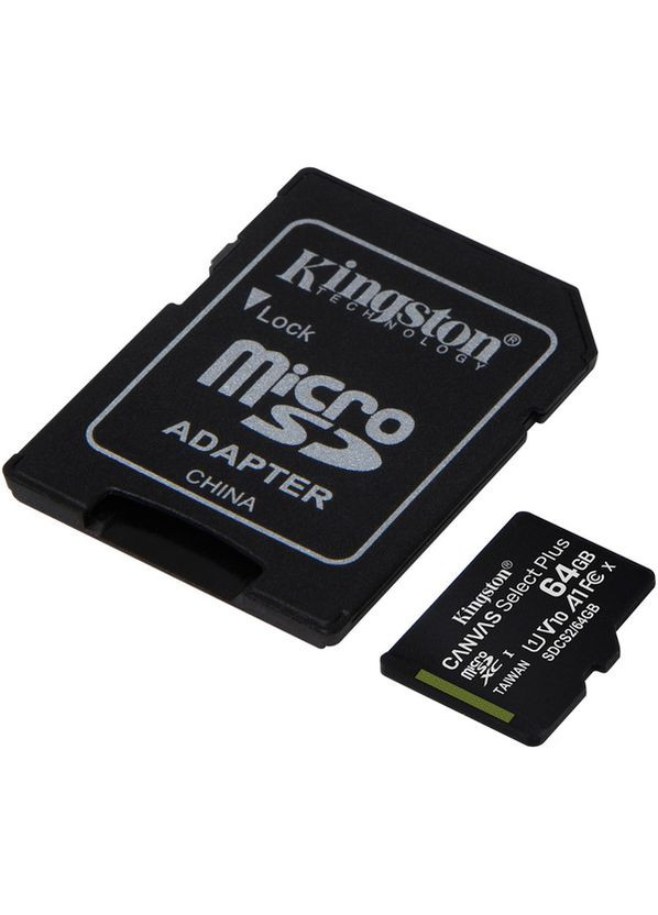 Карта памяти microSDXC 2х64GB Canvas Select Plus Class 10 UHS-I U1 V10 A1 (SDCS2/64GB-2P1A) + SD адаптер Kingston (372625205)