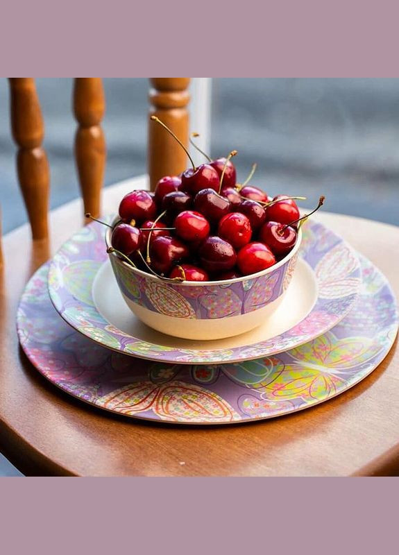 Тарілка плоска Purpur Ø28см з бамбукового волокна Fissman (372171194)