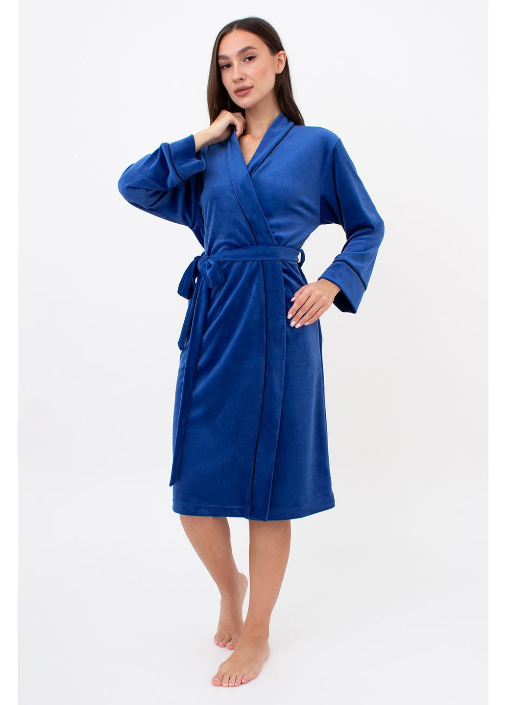 Жіночий велюровий халат Giulia MEDIUM ROBE WITH LONG SLEEVES (362577556)