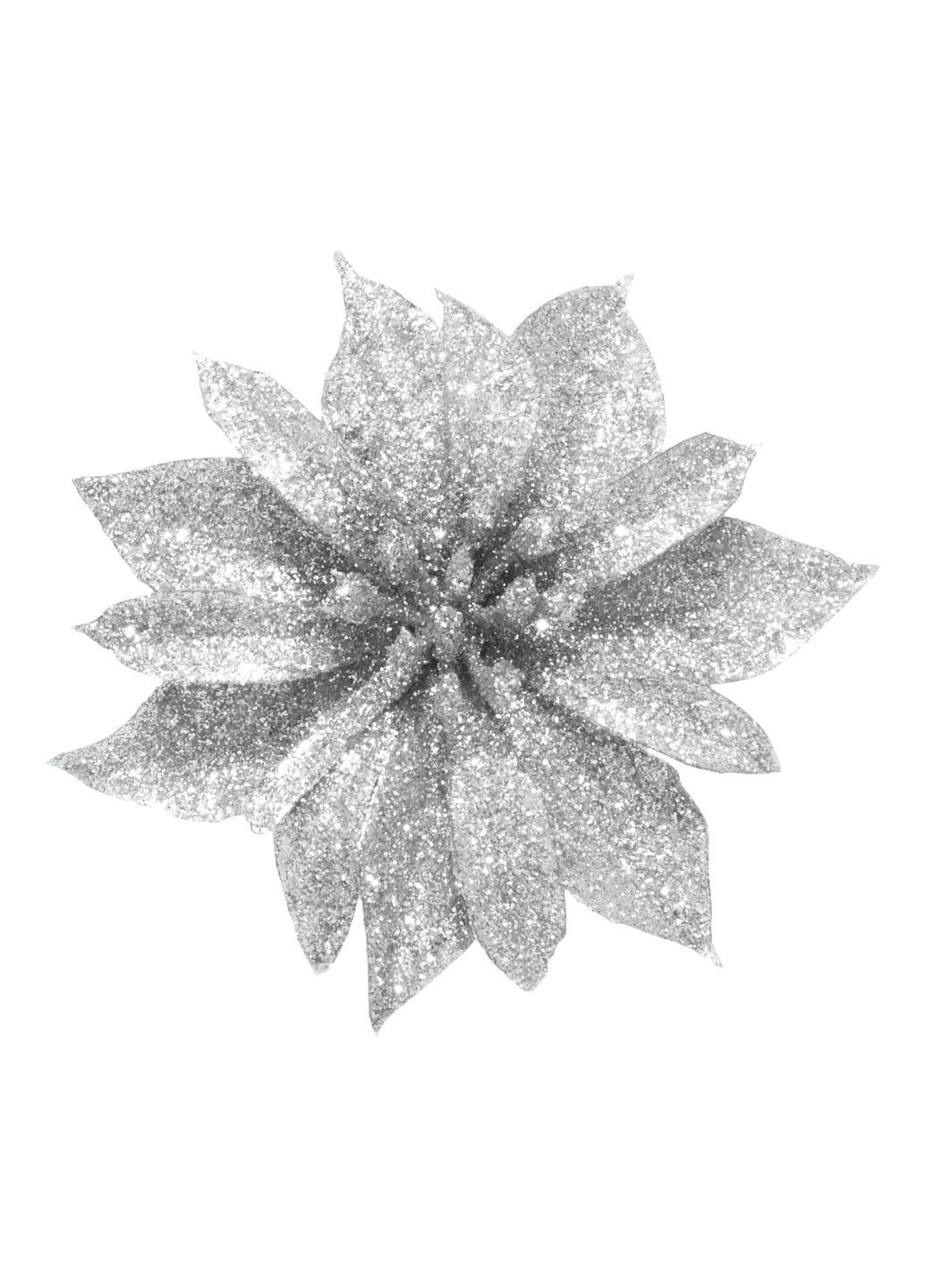 Цветок декоративный "Пуансеттия, 8,5 см, комплект 3 шт, серебристые Jumi (369765151)