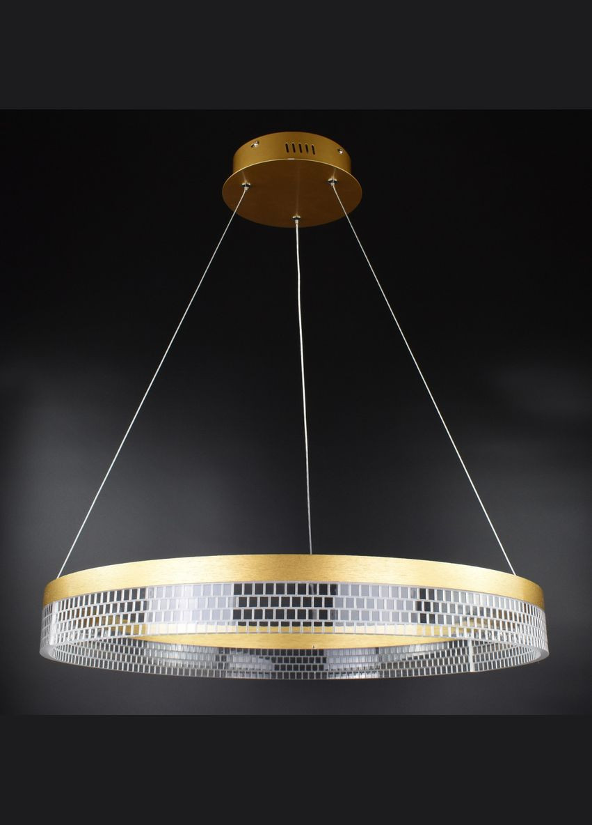 Люстра светодиодная подвесная LED светильник для квартиры на потолок лэд 26820 Золото 40-140х60х60 см. Sunnysky (364495564)