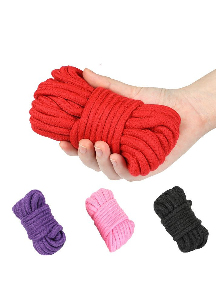 Мотузка м'яка для зв'язування бдсм Шибарі 10м Рожевий No Brand (303891131)