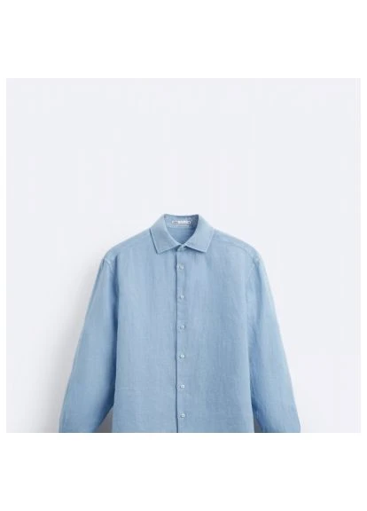 Сорочка лляна 5657 387 SKY BLUE Zara (379418153)