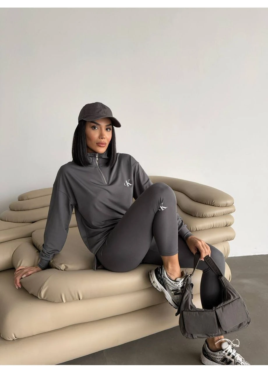 Костюм Кофта + Лосины ткань Микродайвинг No Brand (385752274)