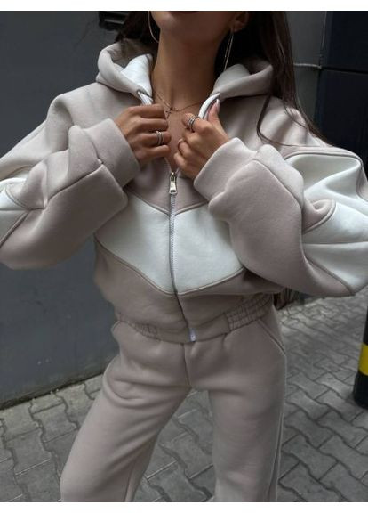 Женский теплый костюм, тринитка на флисе, размер (арт. 772EB) No Brand (364489333)