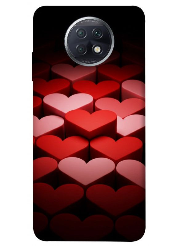 Чехол с принтом для Xiaomi Redmi Note 9 5G, Note 9T для Сяоми, ксиоми редми ноте 9, ноте 9Т Hearts pattern No Brand (338604872)