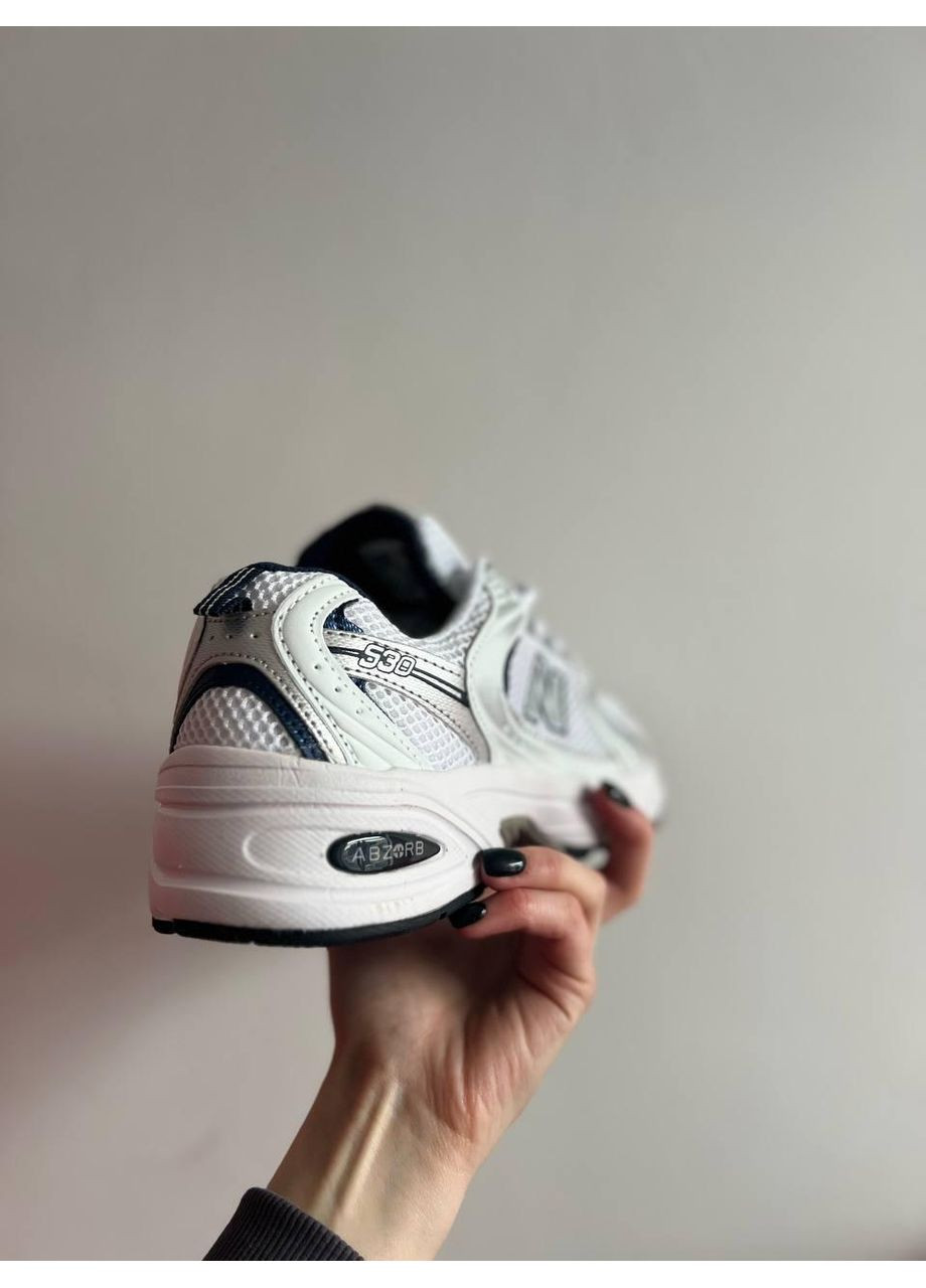 КРОСІВКИ ЖІНОЧІ NEW BALANCE 530 SILVER WHITE V3 НЬЮ БЕЛАНС 530 No Brand білі демісезони (367171032)