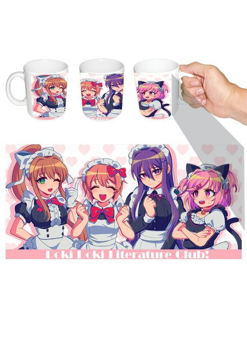 Чашка белая аниме Литературный Клуб Доки Доки (z0669) No Brand (327003120)