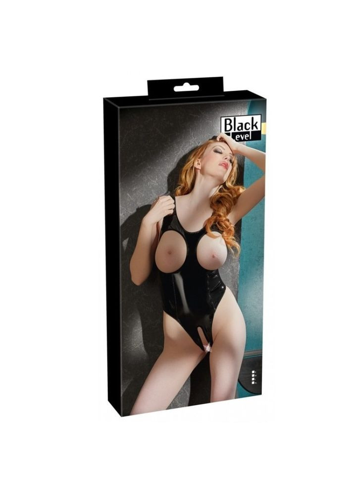 Виниловый боди с вырезами для груди и промежности "Vinyl Open Cup Body" от Black Level размер L Orion (297365425)