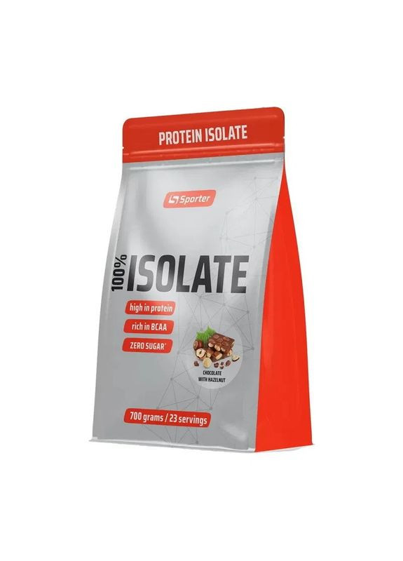 Сывороточный изолят 100% Isolate, шоколад с фундуком, 700 г Sporter (367959995)