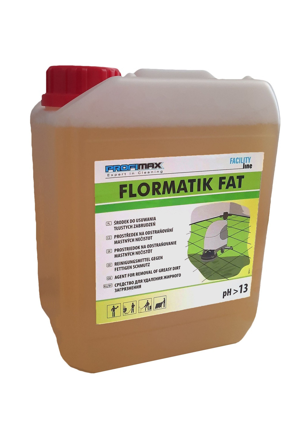 Видалення жирних забруднень з поверхонь PROFIMAX FLORMATIK FAT 5л концентрат засіб для видалення жиру на кухні (3017) Lakma (262299089)