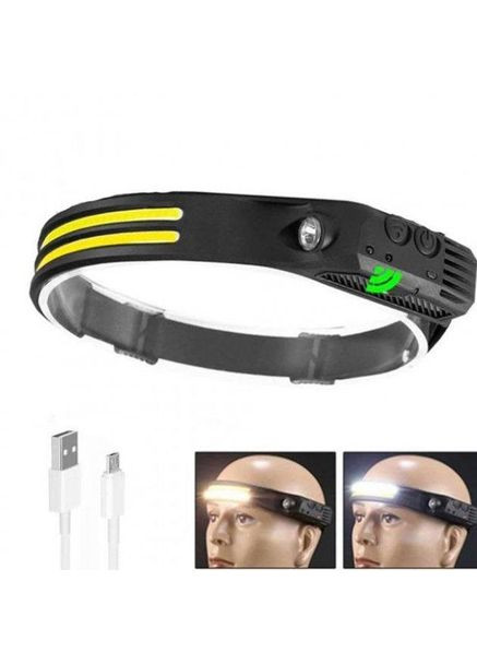 Налобный фонарь для автомеханика BL-W689-LM+2COB (white+red), Светодиодный фонарь CE-155 на лоб Bailong (351485941)