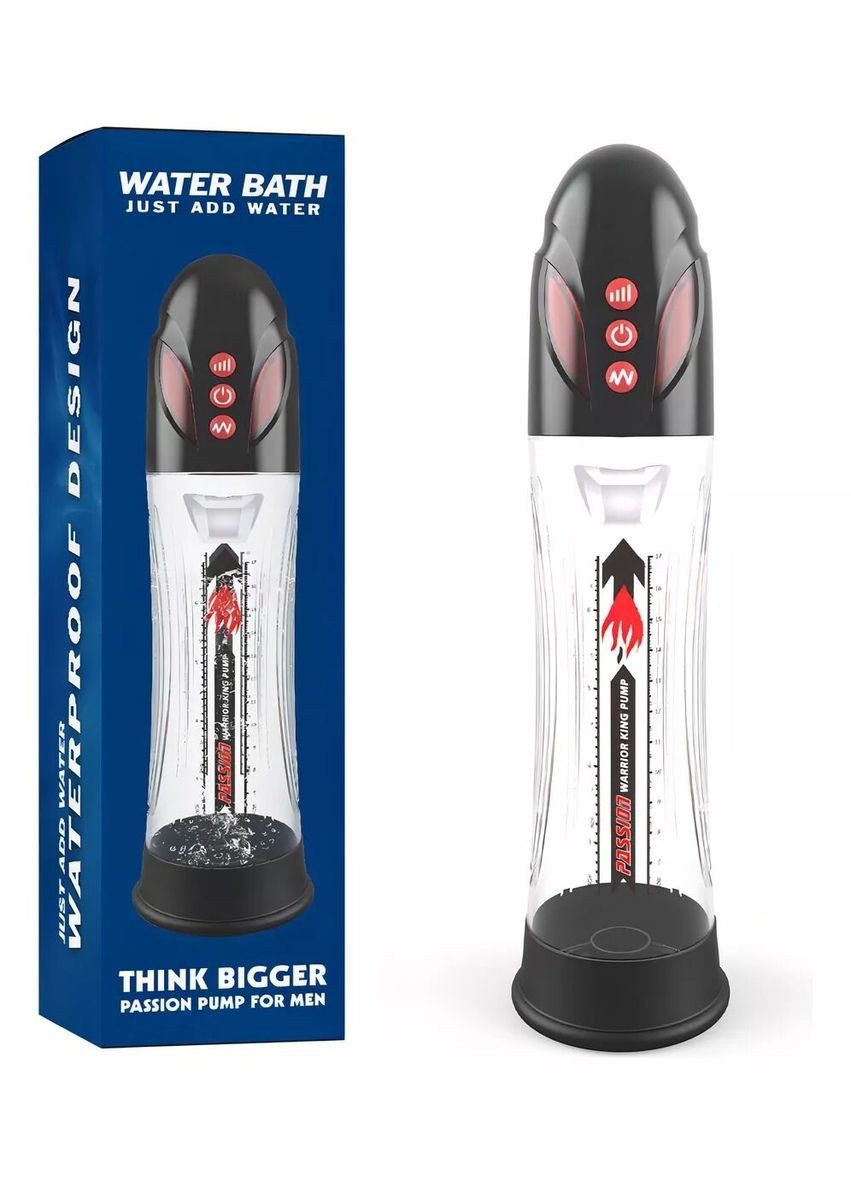 Автоматическая гидронасос 2в1 (вода/воздух) Water Bath, 2 режима, индикация уровня вакуума Men Powerup (369945965)