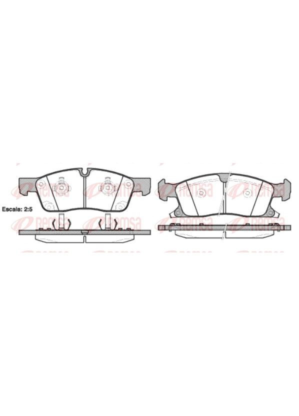 Колодки гальмівні дискові ПЕРЕДН JEEP GRAND CHEROKEE IV (WK, WK2) 3.6 2010.06- RS 1430.02 Remsa (354335990)