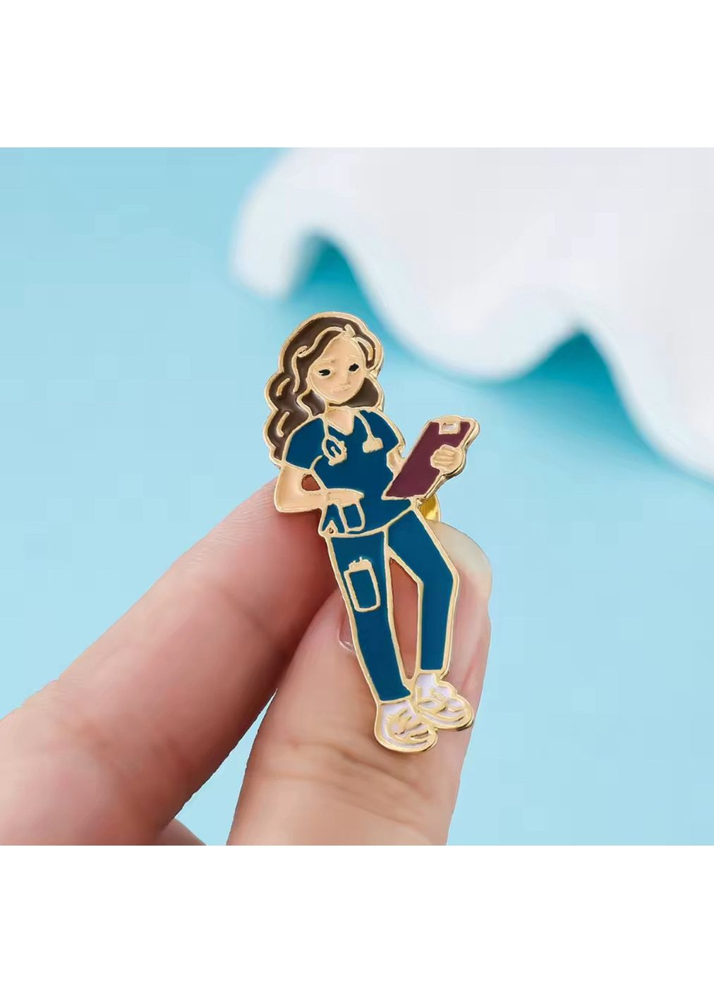 Тематичний пін, брошка Дівчина Лікар, брошка для лікаря China (369143794)