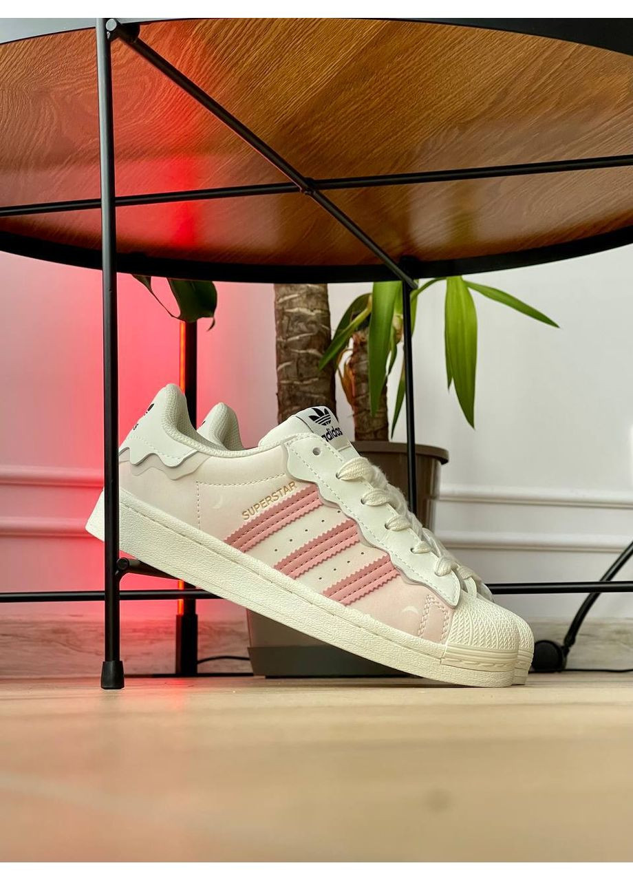 Кросівки жіночі Adidas Superstar Cappuccino Pink | Адідас Суперстар кремові No Brand кремові демісезони (360535090)