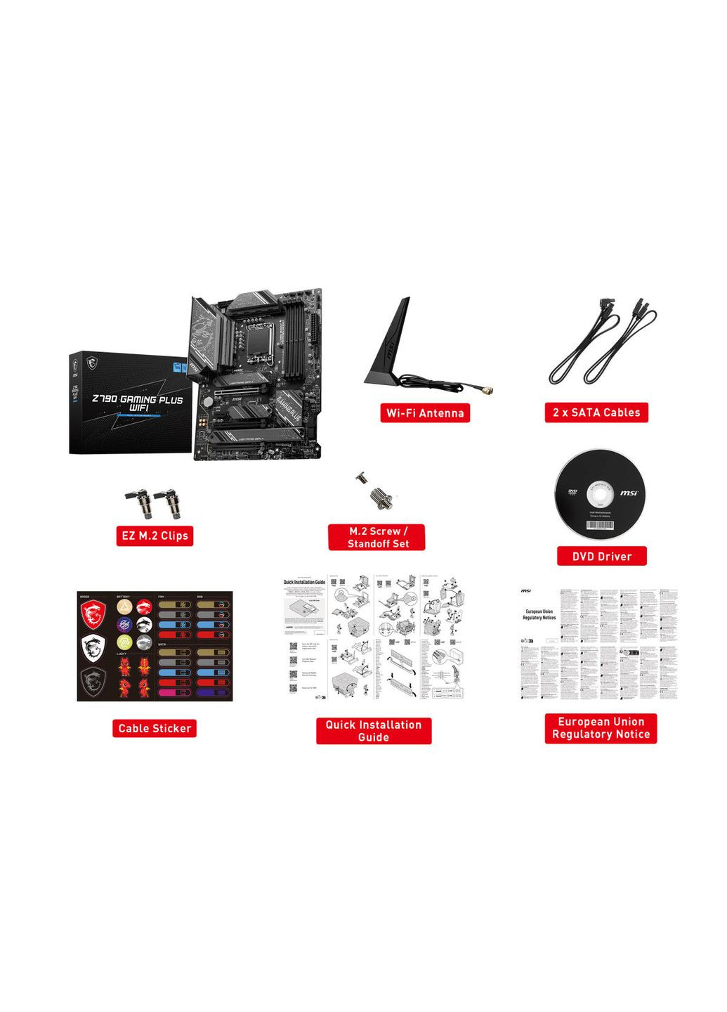 Материнская плата Z790 GAMING PLUS WIFI s1700 Z790 4xDDR5 HDMI DP WiFi BT ATX MSI (360398468)