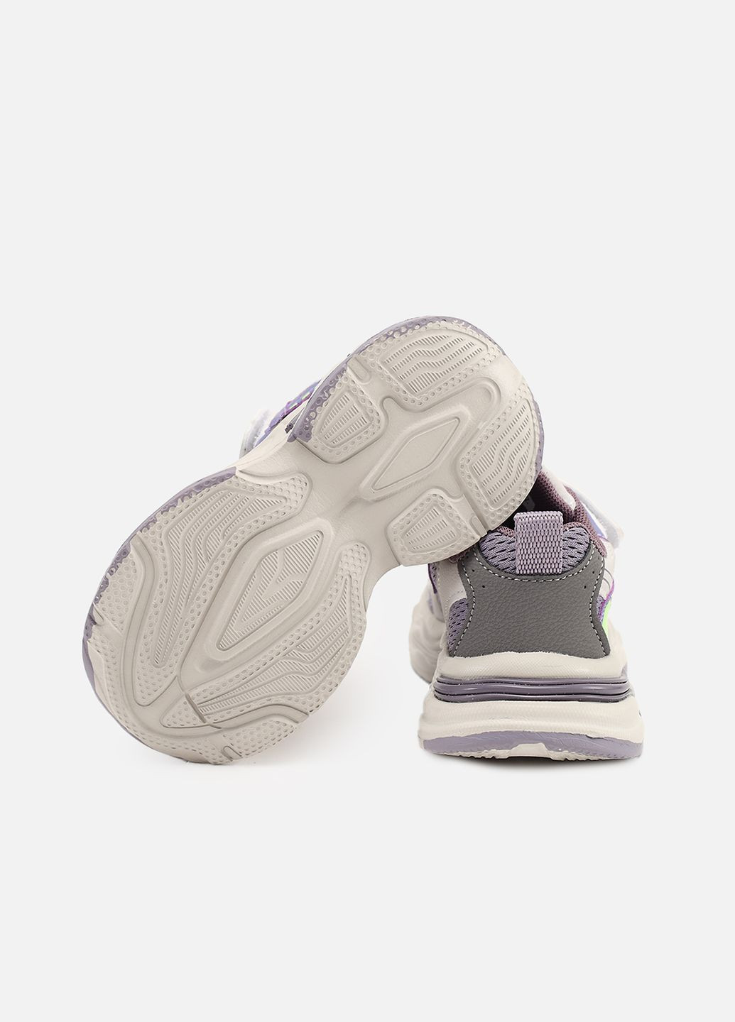 Сірі осінні кросівки для дівчинки, на пласкій підошві колір сірий cb-00274028 Kimboo